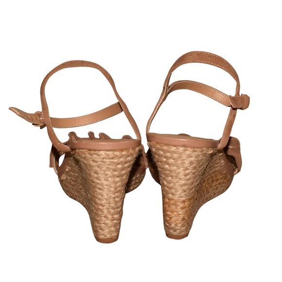 JACK ROGERS $158 Vale Suede Wedge Sandal‎ Brown 8.5 M - Picture 5 of 6